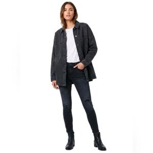 Hudson Jeans Charcoal Oversized Denim Jacket NWT
